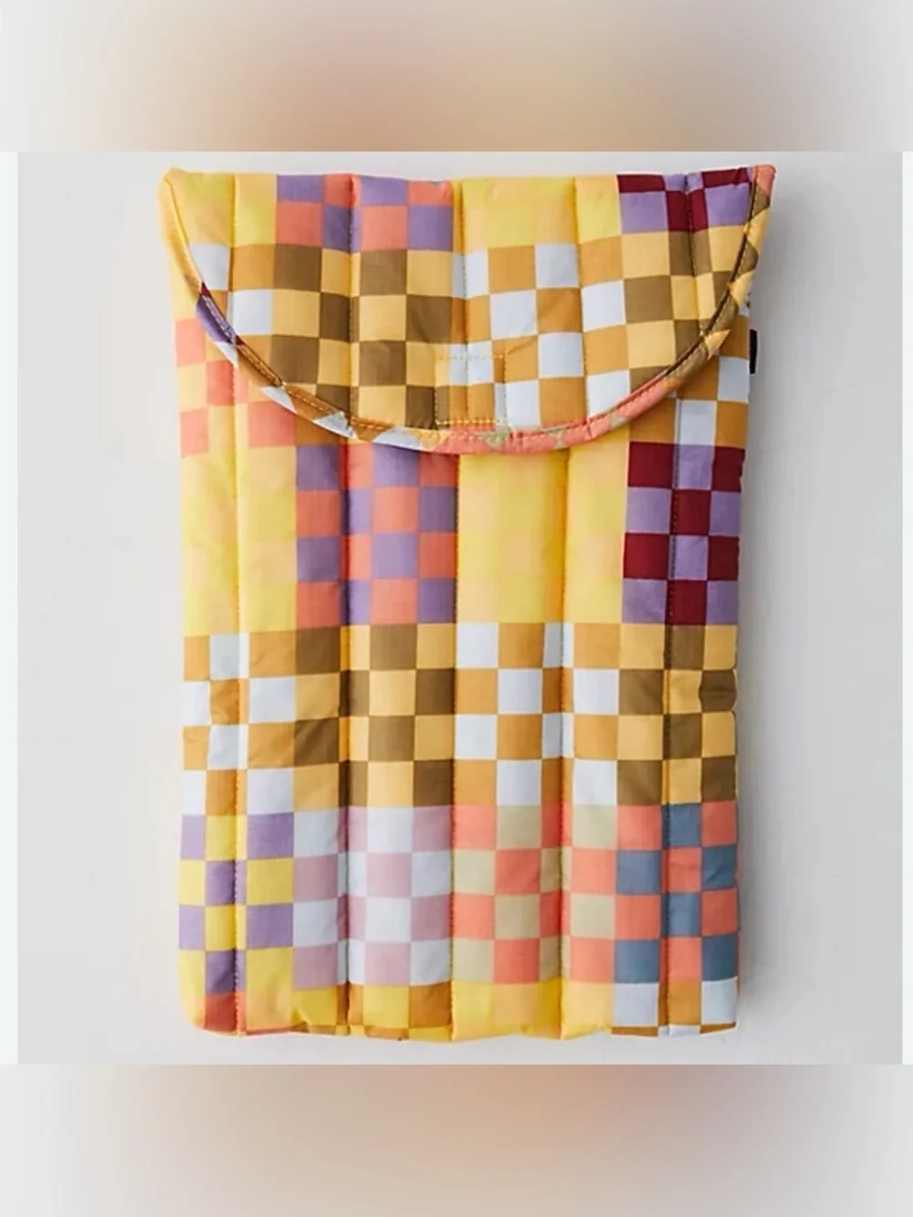 BAGGU Puffy 16” Laptop Sleeve Checkered Multi Color